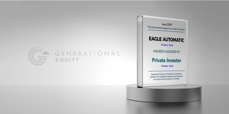 Eagle Automatic Fire Sprinkler Acquired By Private Investor