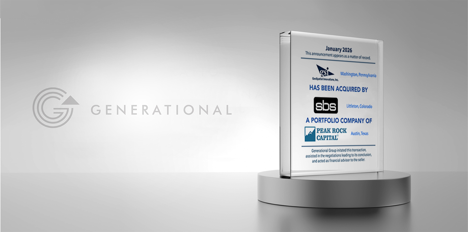 Generational Group Advises GeoSpatial Innovations, Inc. in its Sale to Spatial Business Systems, a Portfolio Company of Peak Rock Capital