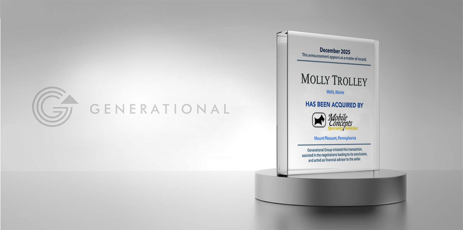 Generational Group Advises Molly Corporation in its Sale to Mobile Concepts Specialty Vehicles