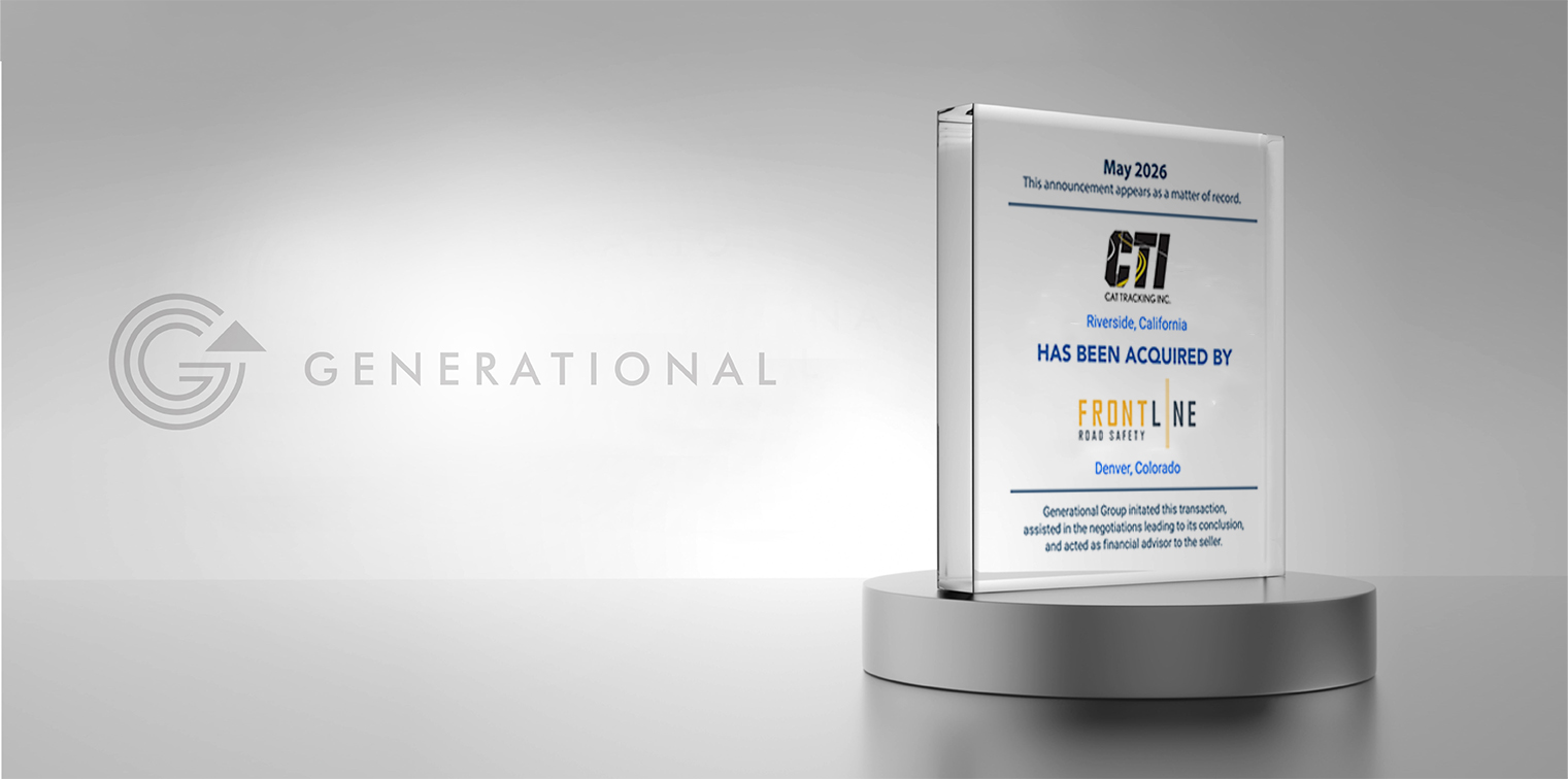 Generational Group Advises Cat Tracking Inc. in Its Sale to Frontline Road Safety Group