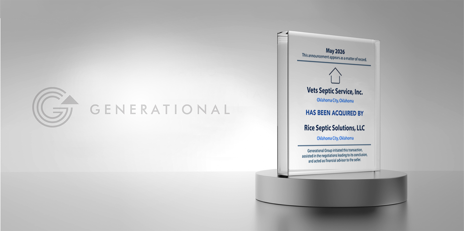 Generational Group Advises Vets Septic Service, Inc. in its Sale to Rice Septic Solutions, LLC